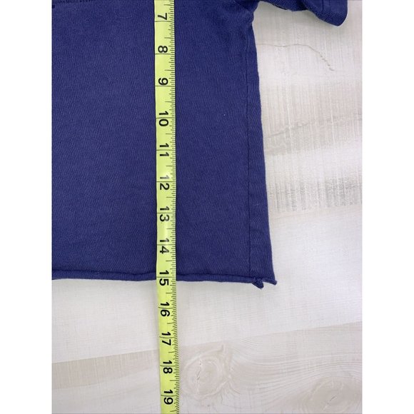 VINTAGE Y2K Sierra Madre Cotton Cropped Arizona Distressed Graphic Blue T Shirt - Picture 9 of 10